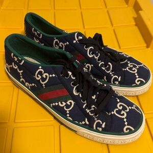 Gucci 1977 Tennis Shoes Textile/Cloth Trainers Size:10 
Emerald Patterned